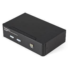 StarTech.com 2 Port USB HDMI KVM Switch mit Audio und USB 2.0 Hub - 1920 x 1200 Pixel - Full HD - 18 W - Schwarz